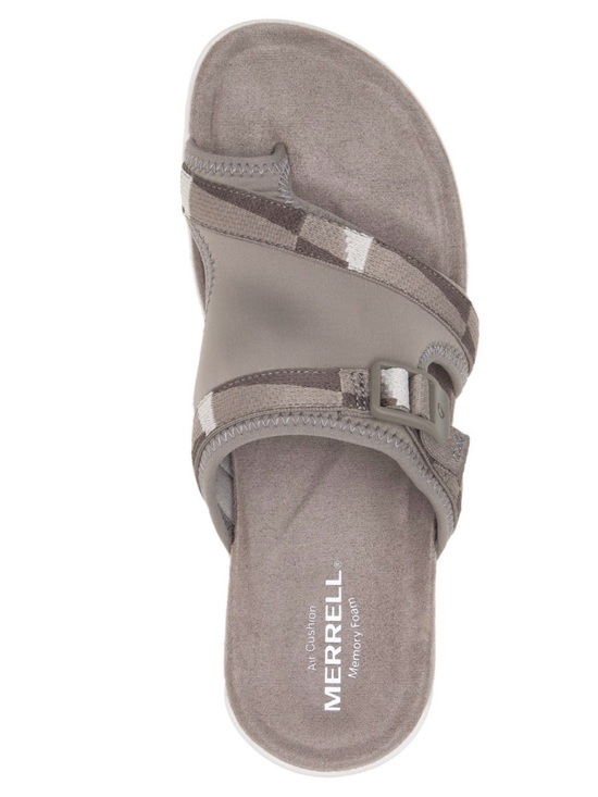 Merrell Shoes - Merrell District 3 Post Brindle Neutral Taupe Slide with Adjustable Buckle Sz 10